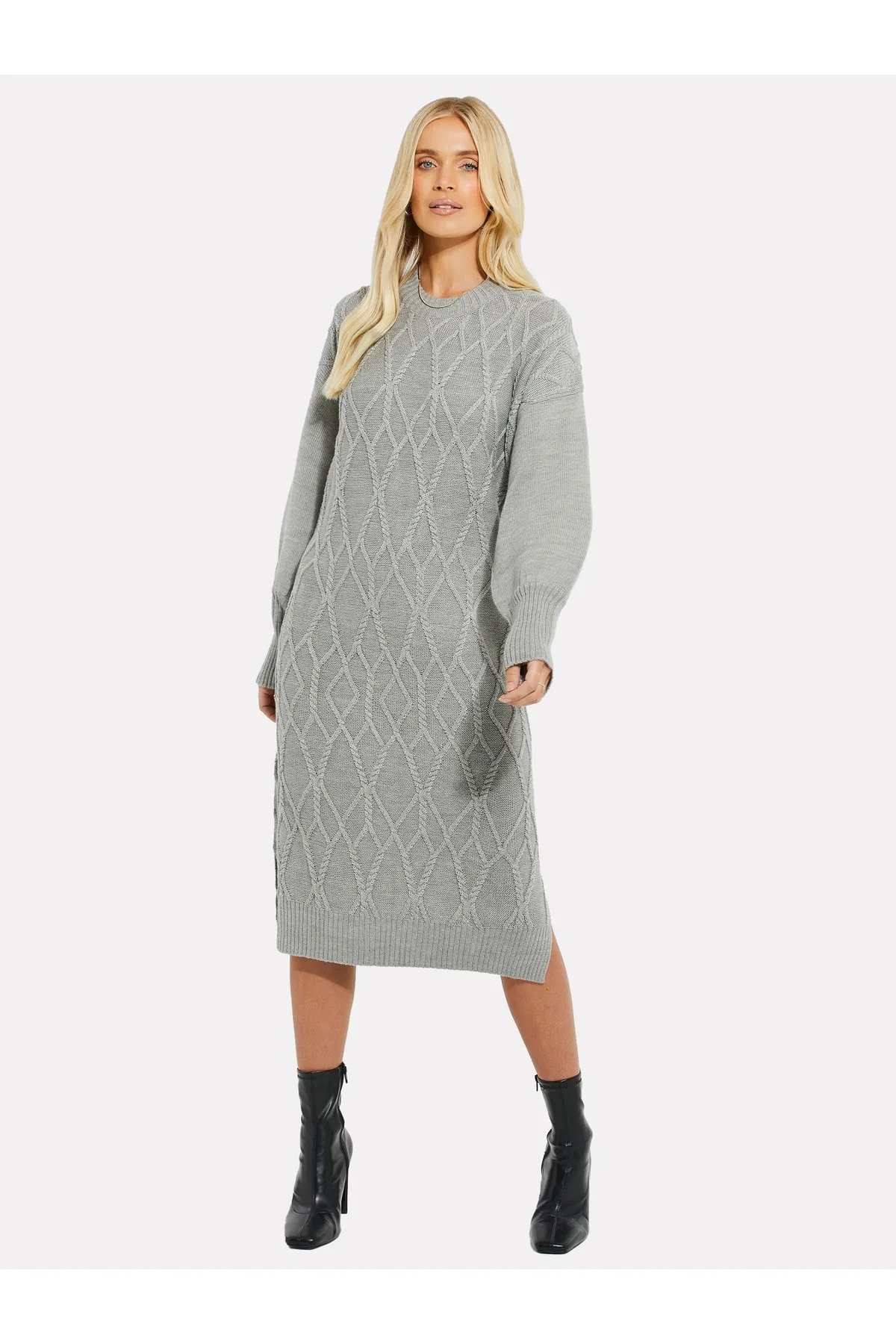 Threadbare  Strickkleid THB Harley Cable Knit Midi