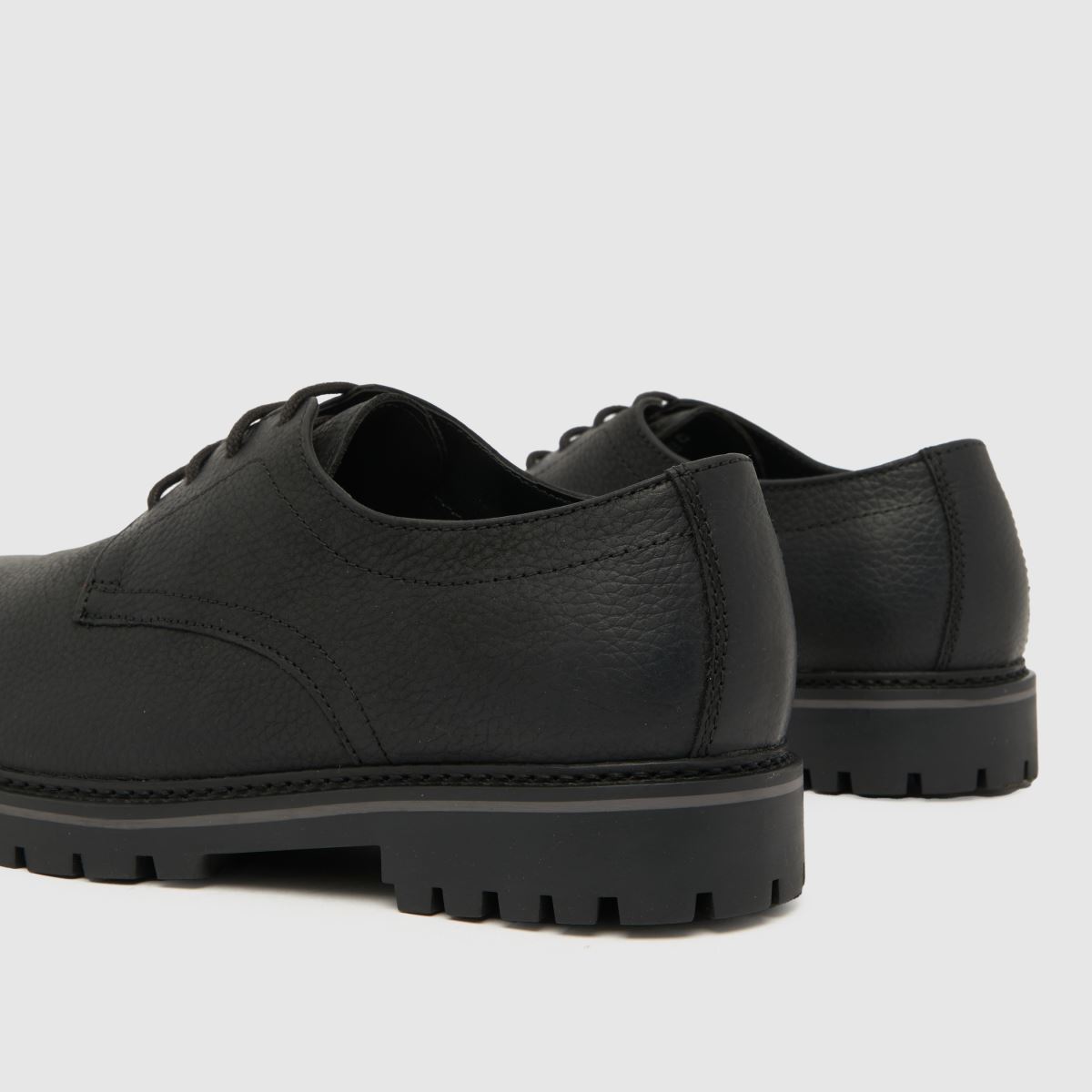 Schuh Paxon – Svarta läderskor med snörning