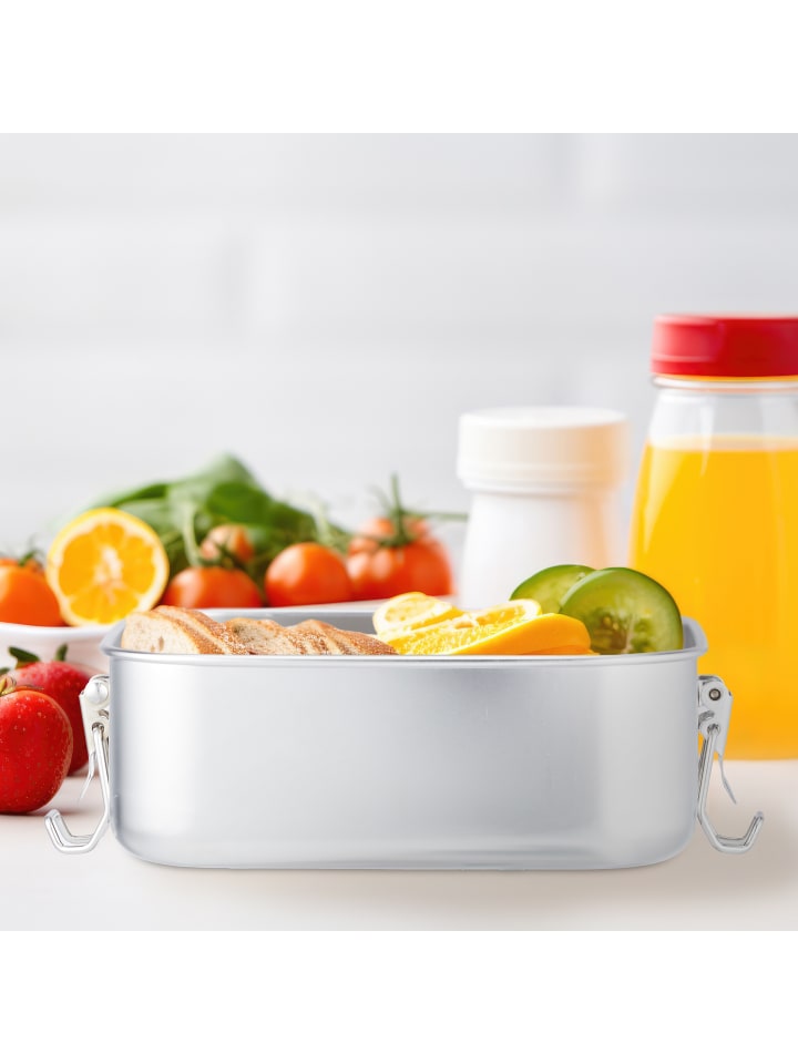 relaxdays Brotdose in Silber - 1 Liter günstig kaufen onesize