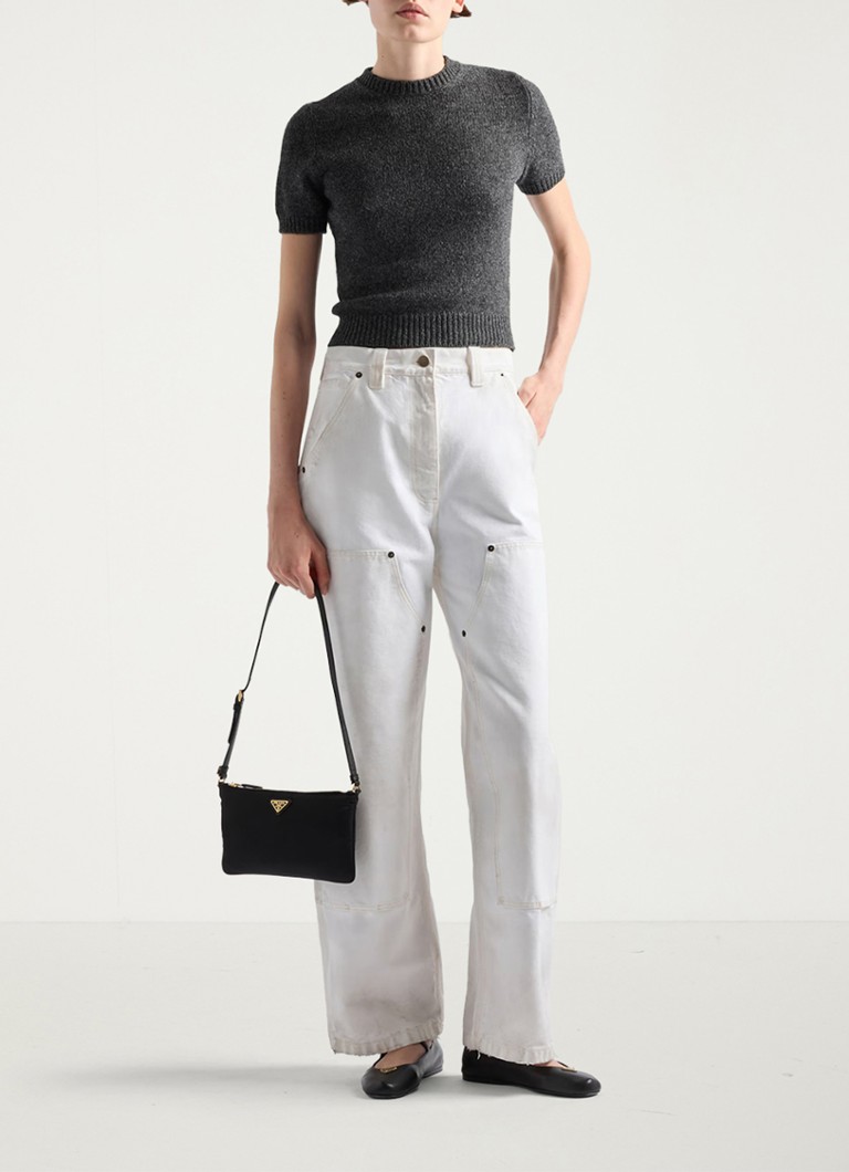 Prada Re-Nylon shoulder bag with leather details