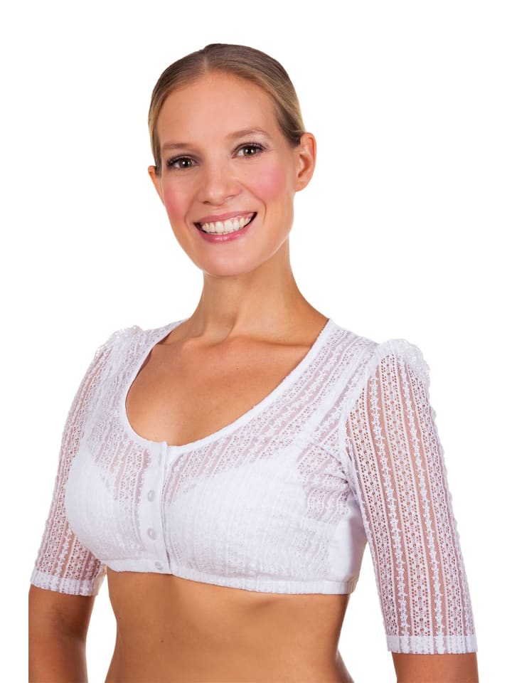Edelnice Dirndlbluse Kassandra in weiß günstig kaufen
