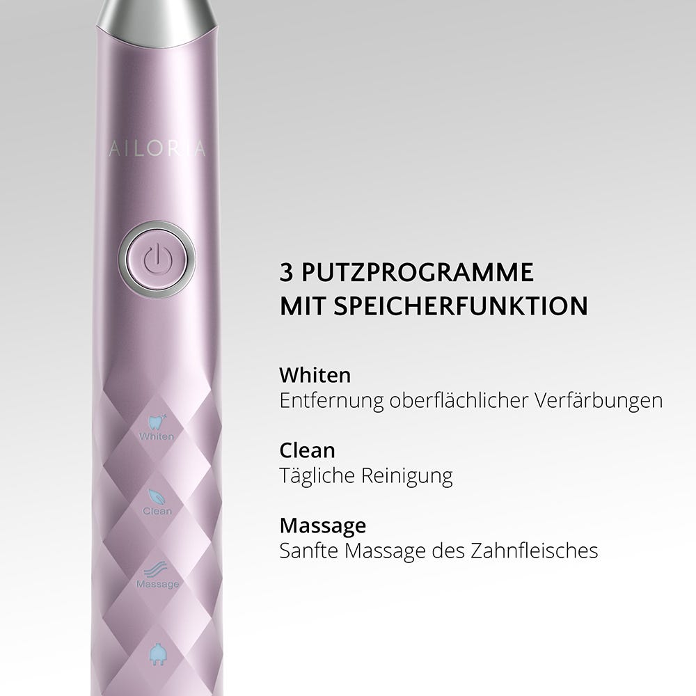 Ailoria Shine Bright Set Schallzahnbürste Rose