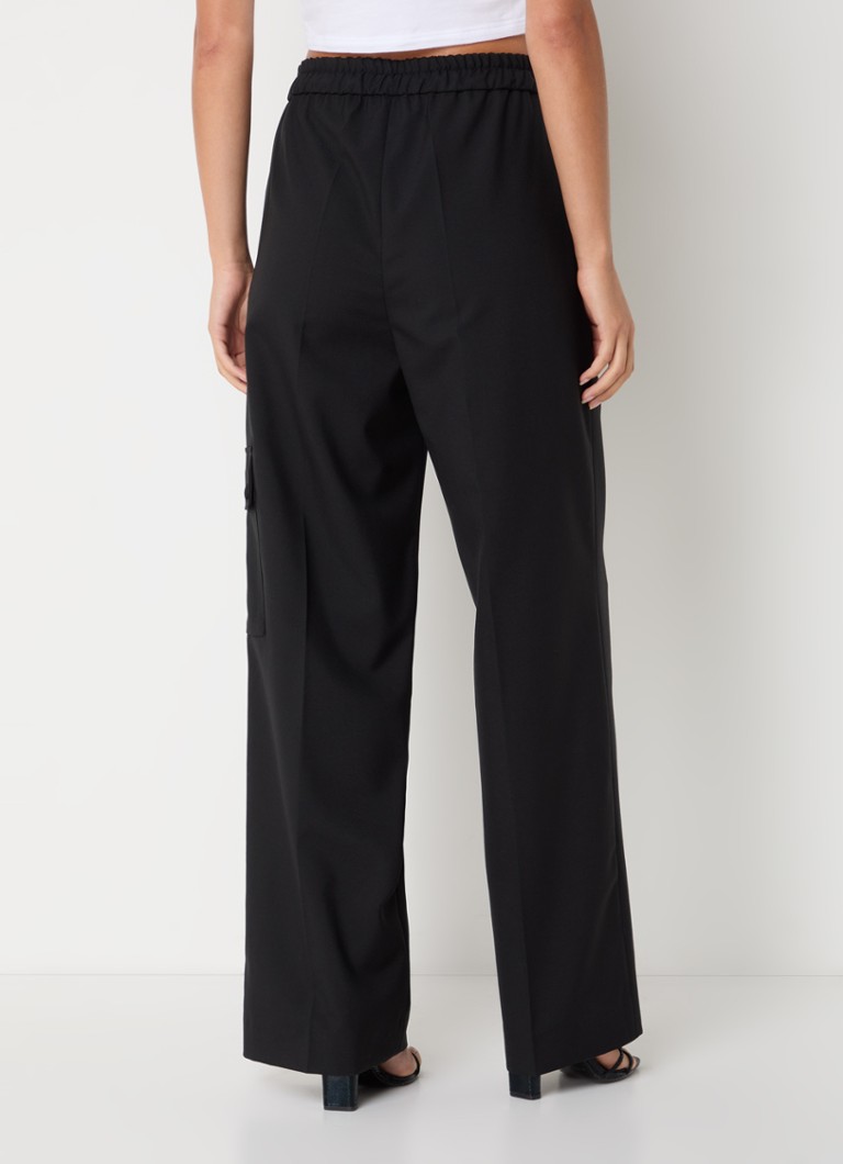 Sandro high-waist wide-fit chino with side pockets