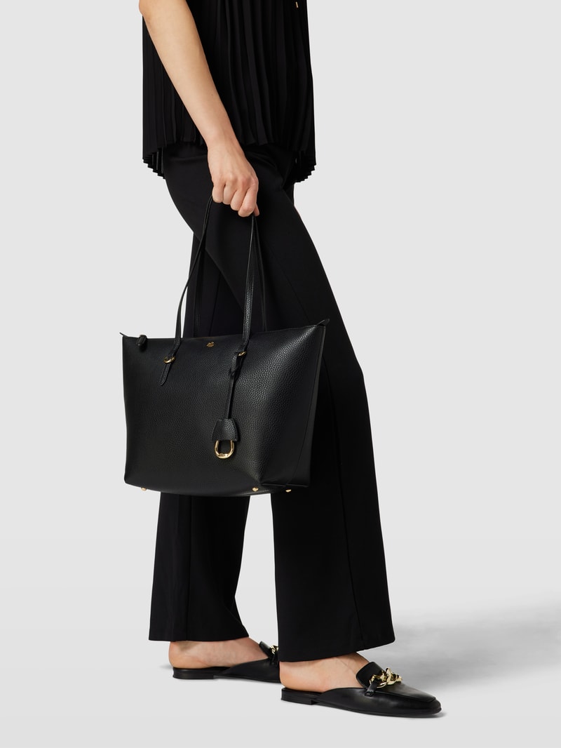 Tote Bag in Leder-Optik Modell 'KEATON' in schwarz