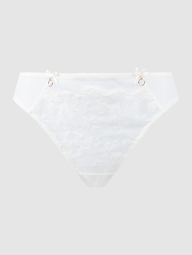 String aus Mesh und Spitze in offwhite