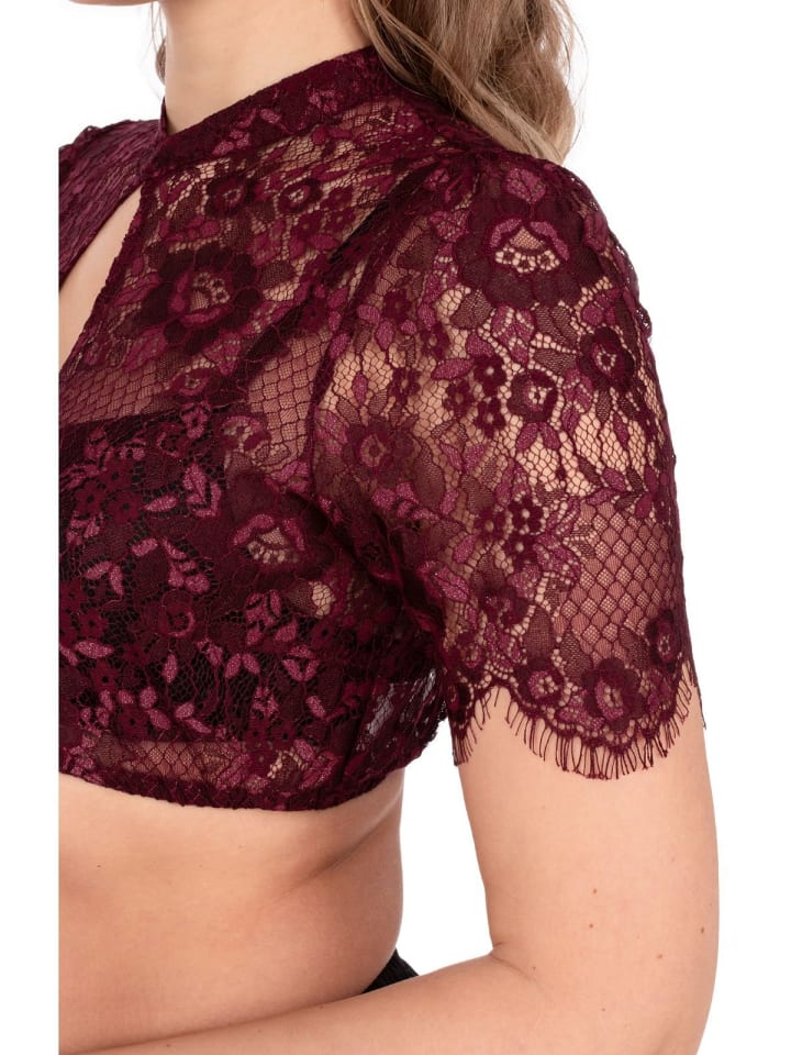 KRÜGER Dirndlbluse 213166 in bordeaux günstig kaufen 34