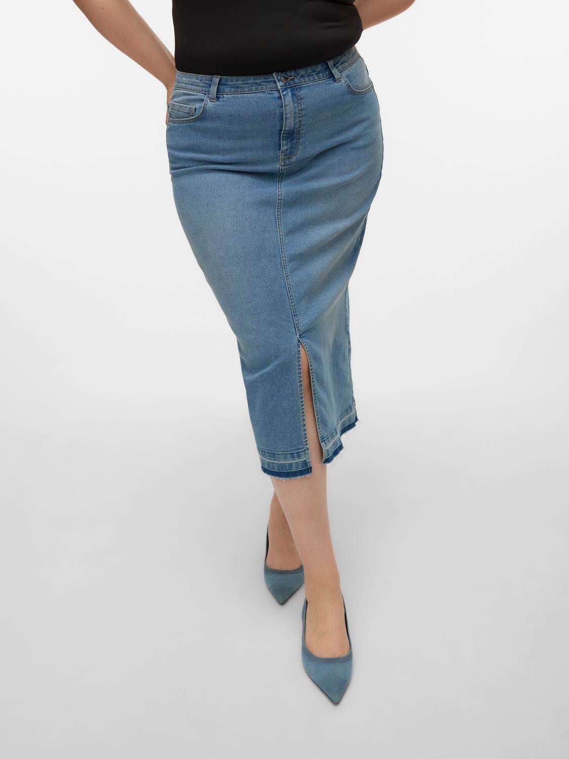 VMCLINA Hohe Taille Langer Rock