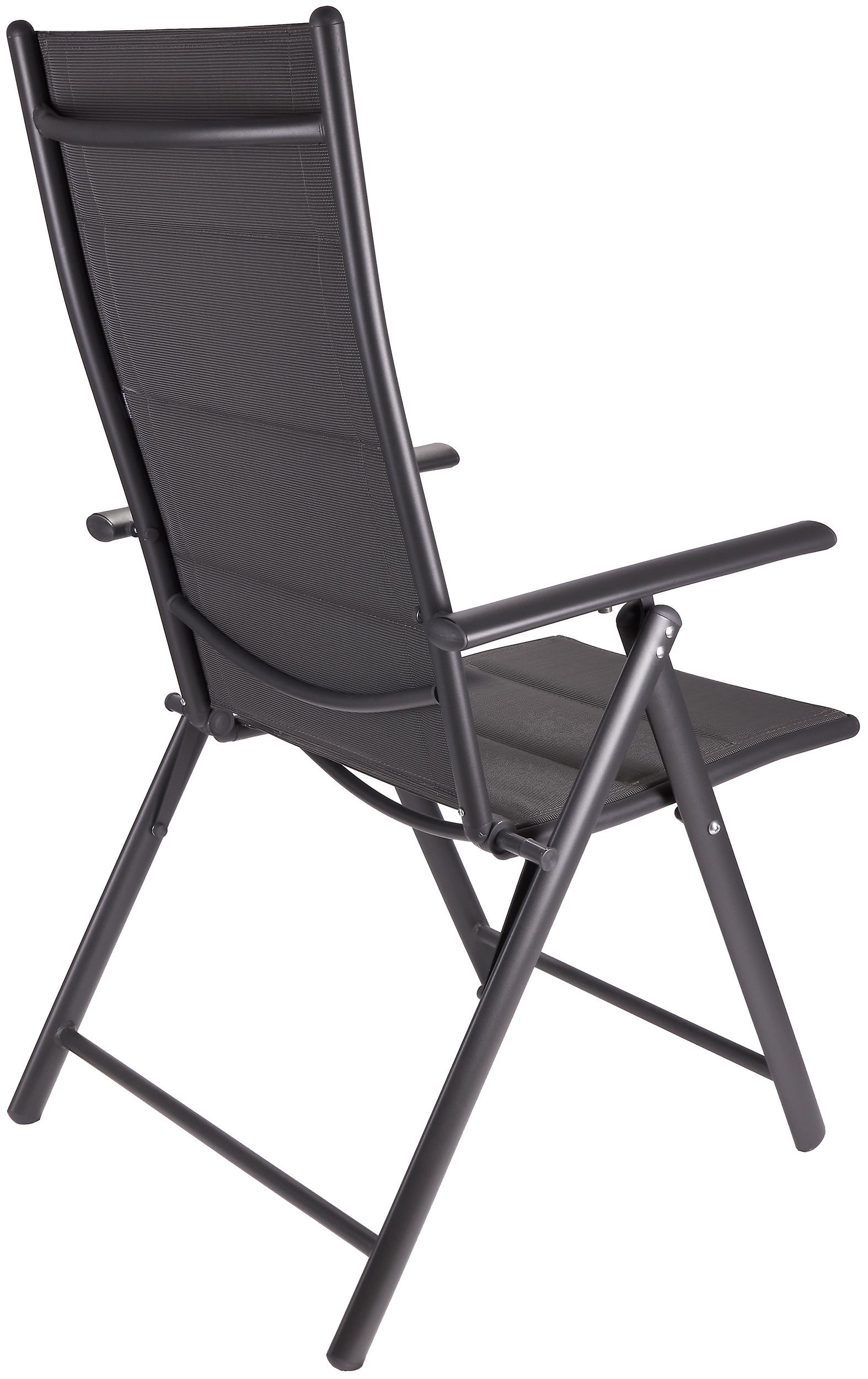 BRUBAKER Gartenstuhl Riva Stuhl mit 7-Fach verstellbarer Rückenlehne (Set, 2 St), Gartenstühle - Faltstühle klappbar - wetterfeste Klappstühle für Terrasse oder Balkon