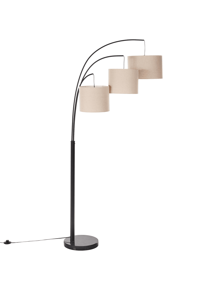 Beliani Stehleuchten CARONI in Beige/Schwarz - (W) 70 x (H) 178 x (L) 70 cm günstig kaufen onesize