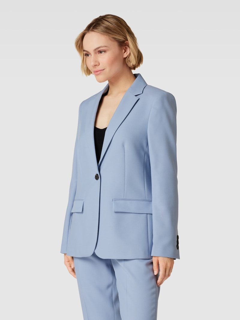 Blazer mit Reverskragen Modell 'ESSENTIAL' in hellblau