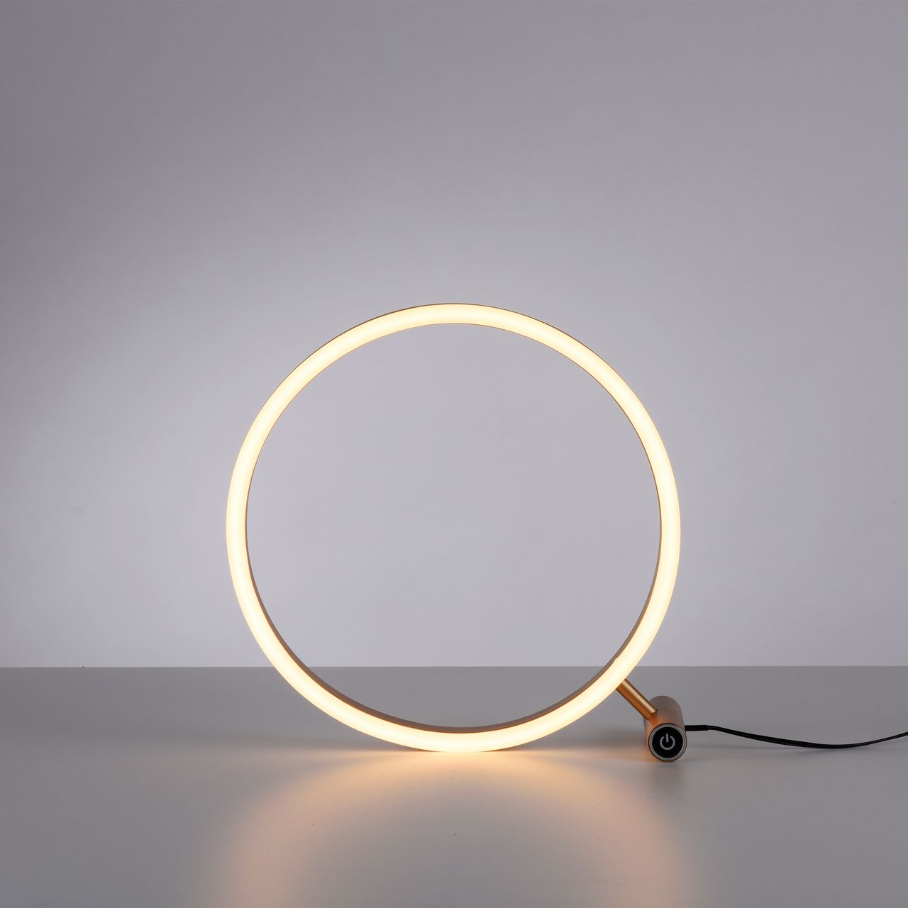 JUST LIGHT LeuchtenDirekt LED Tischleuchte RITUS, 3000 Kelvin, rund, dimmbar über Touchdimmer, Innenleuchte, IP20