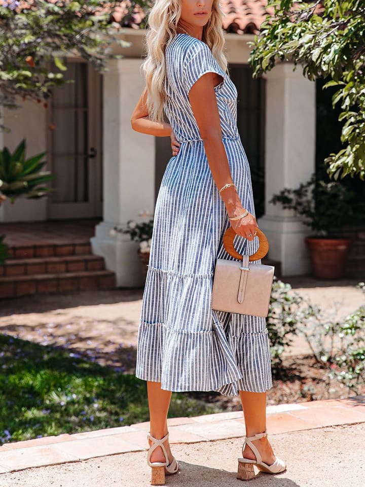 Milan Kiss Kleid in Blau/ Weiß günstig kaufen