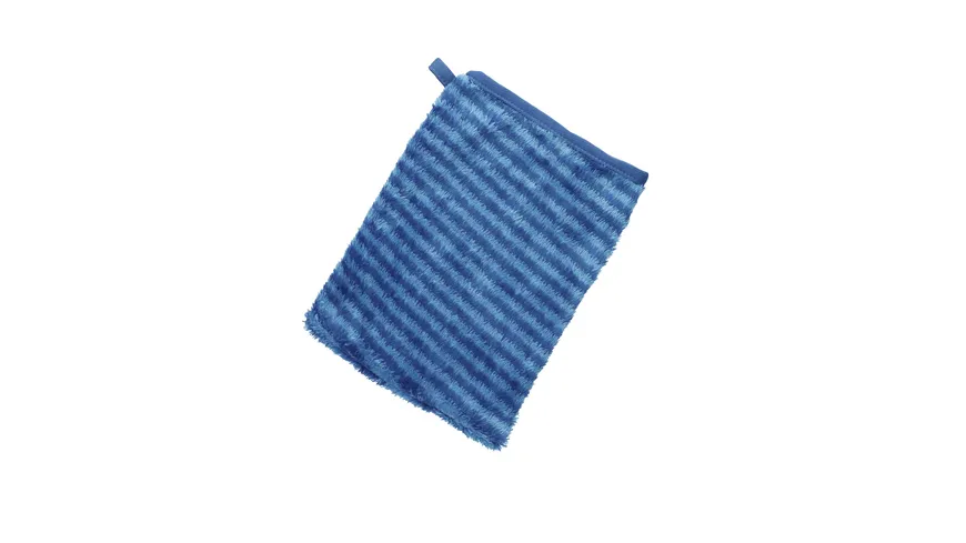 Waschhandschuhe Blau gestreift