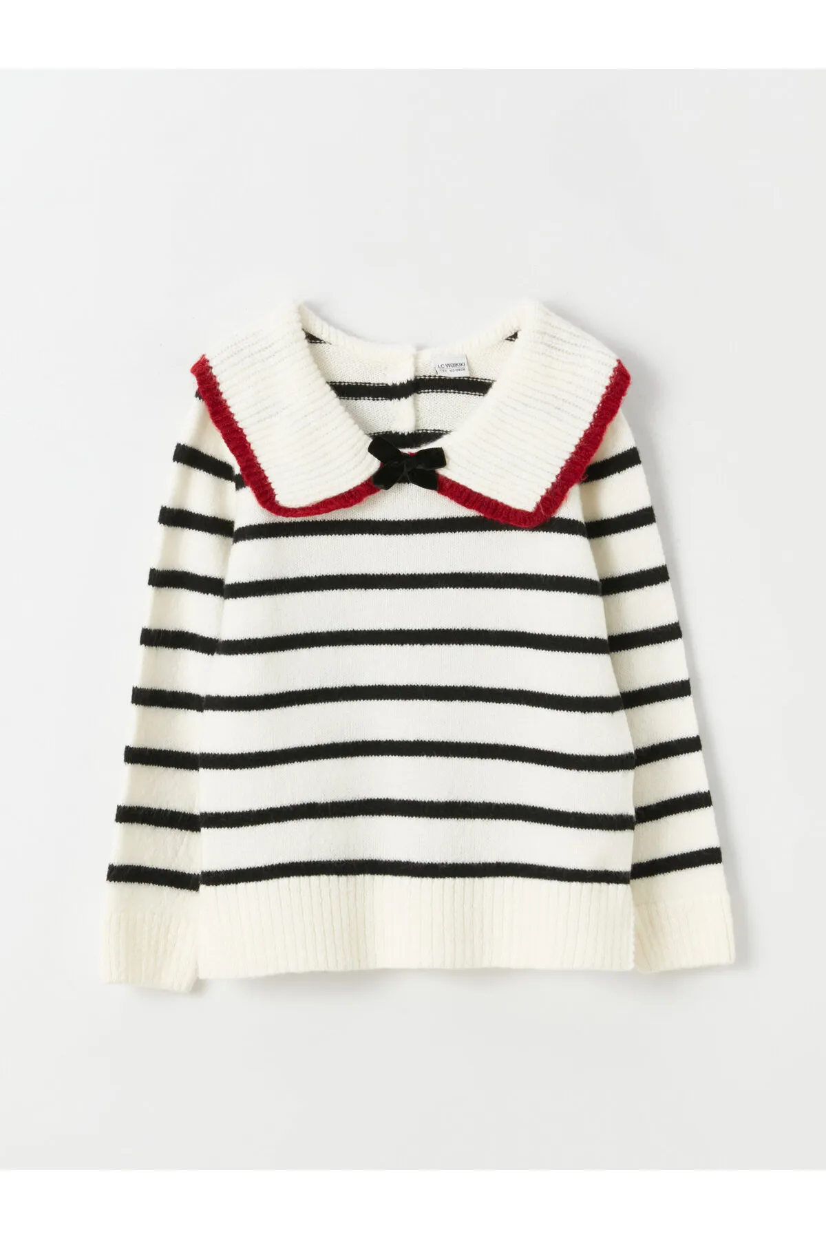 LC Waikiki  Rollkragenpullover, gestreift, langärmelig, Mädchen-Strickpullover, Mutter-Tochter-Kombination