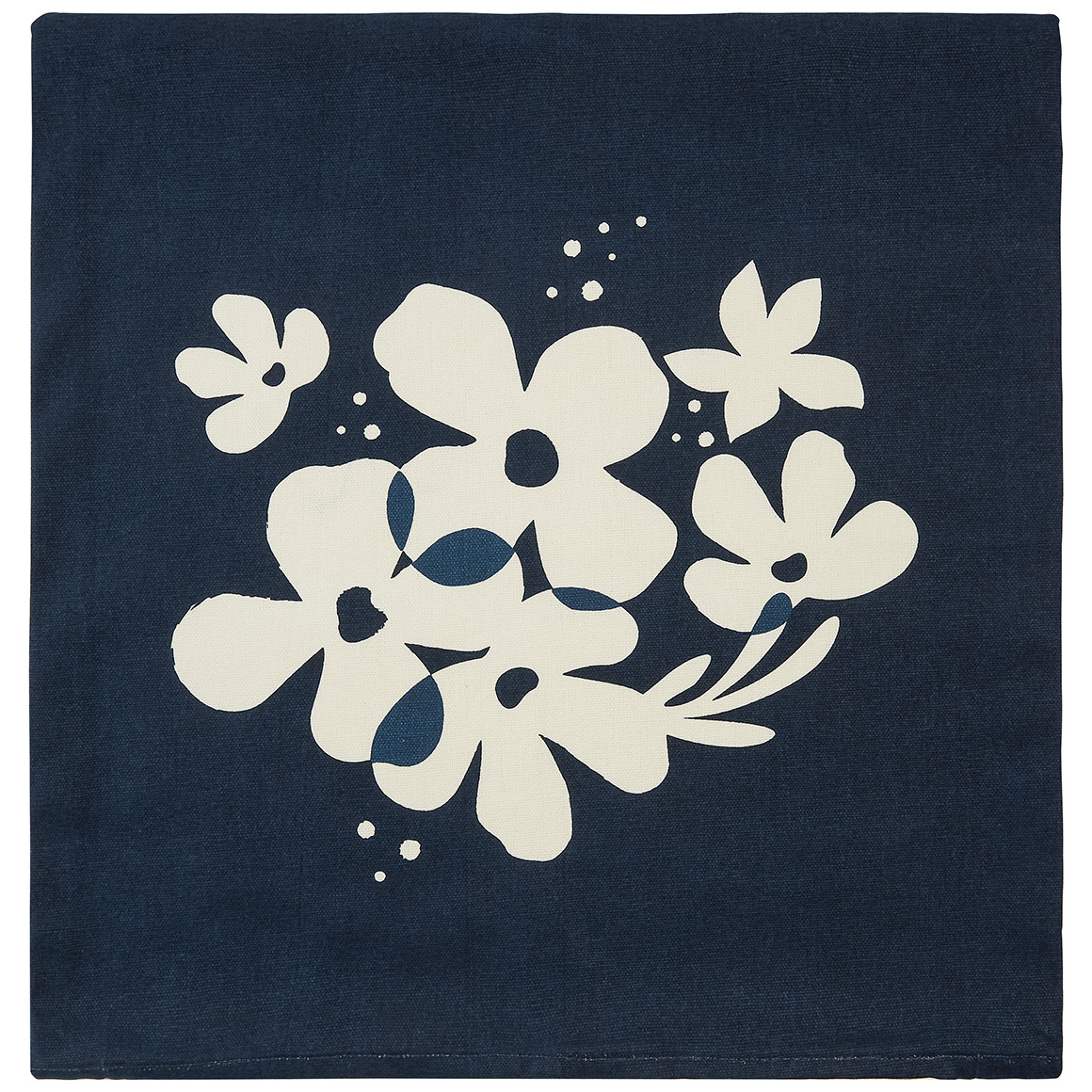 Kissenhülle mit Blumen-Motiv