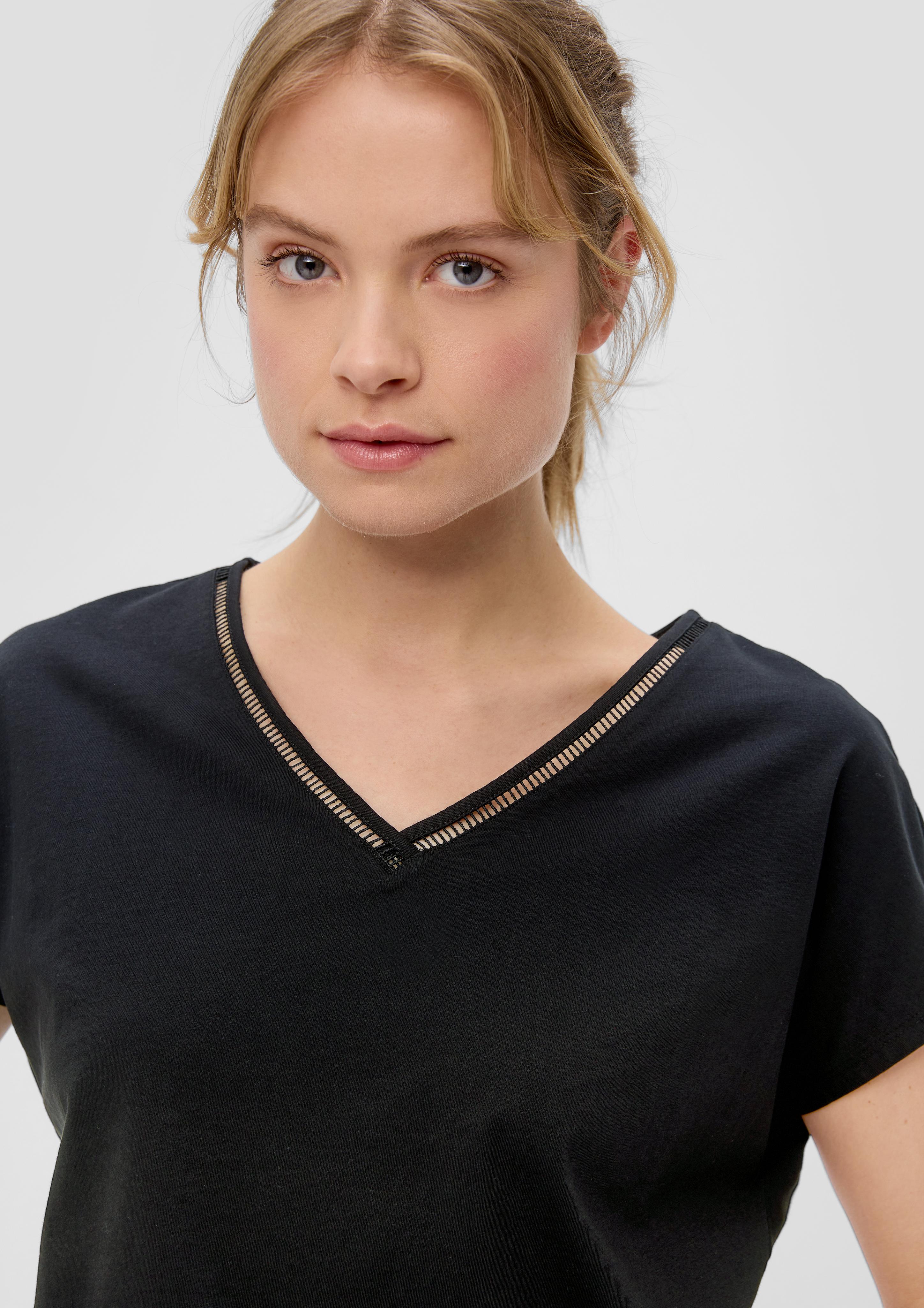 Baumwoll-T-Shirt mit Spitzendetails  2157738-9999