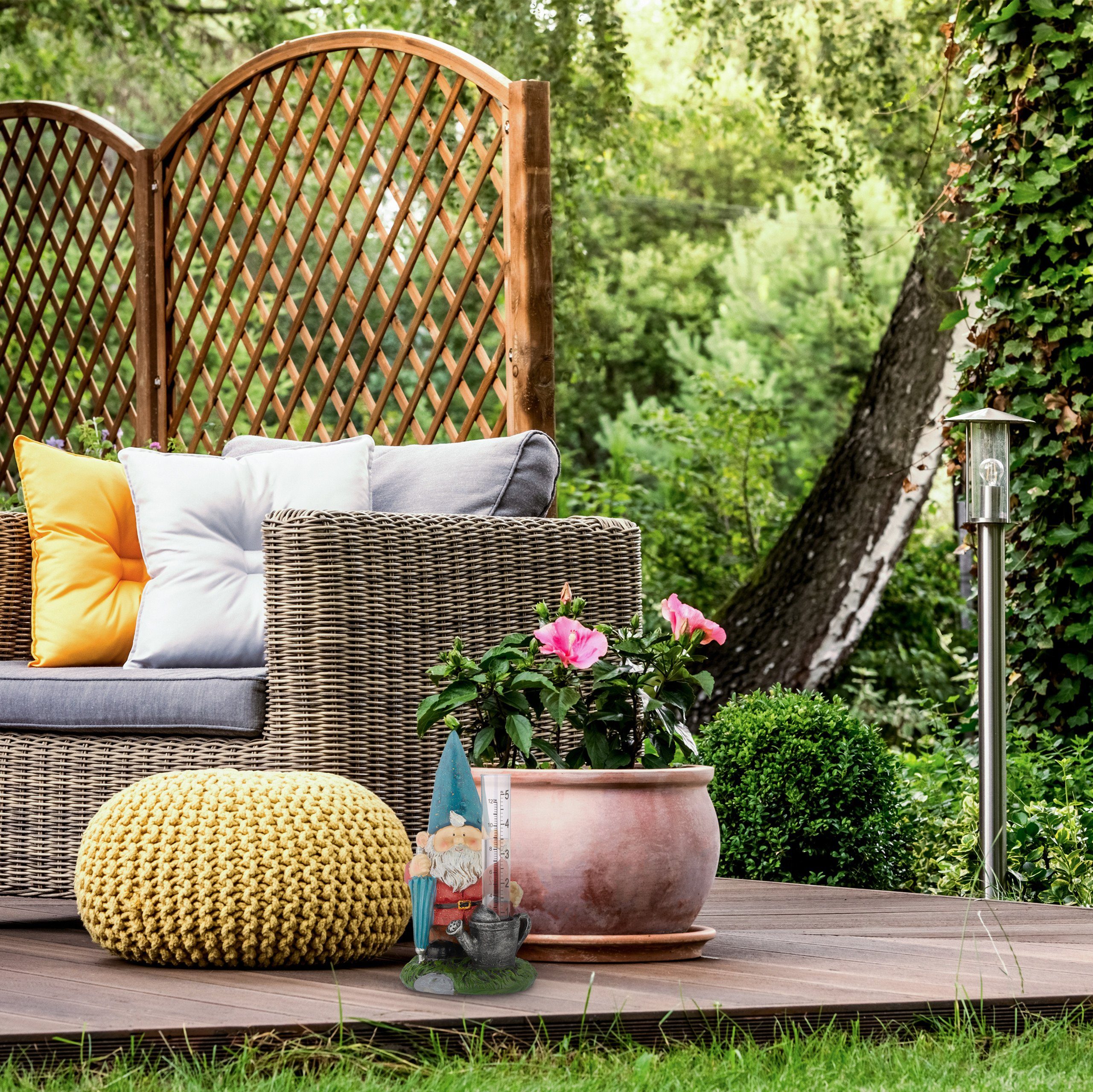 relaxdays Regenmesser Gartenzwerg Regenmesser