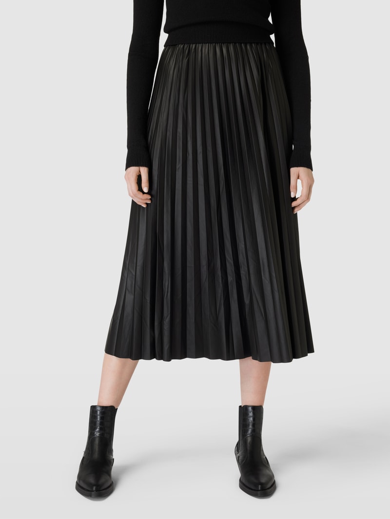 Rock mit Plisseefalten Modell 'ANINA' in schwarz