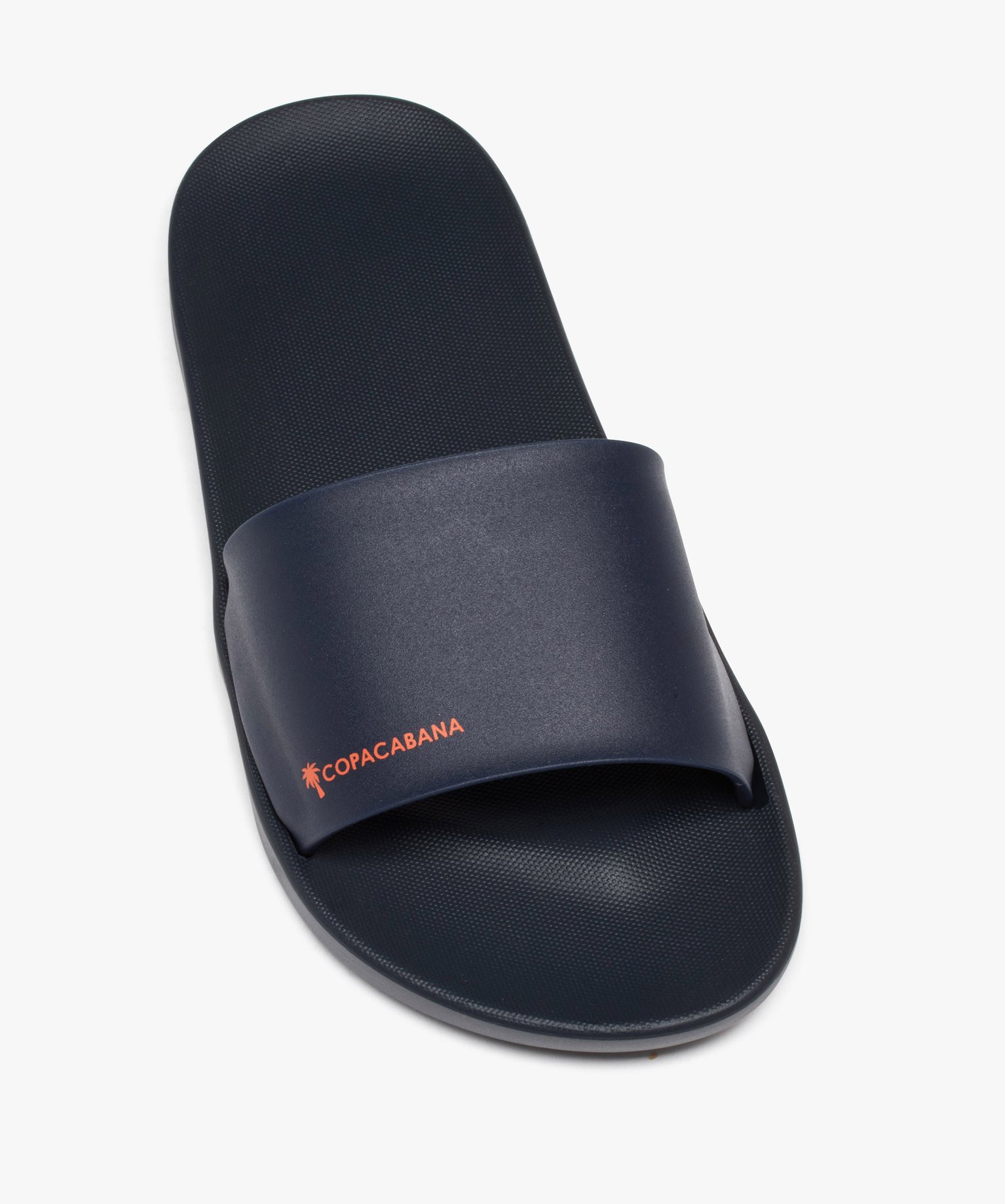 Mules de piscine Garçon unies à large bandeau - Copacabana bleu | GEMO
