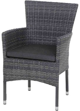 Siena Garden Gartensessel Padova II, Dining Sessel, stone-grey, inkl. Kissen