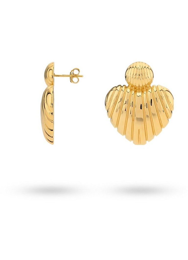 24Kae Gold-plated Ear Studs 42494Y