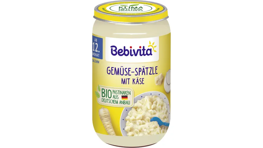 Bebivita Bio Menüs: Gemüse-Spätzle mit Käse 250 g