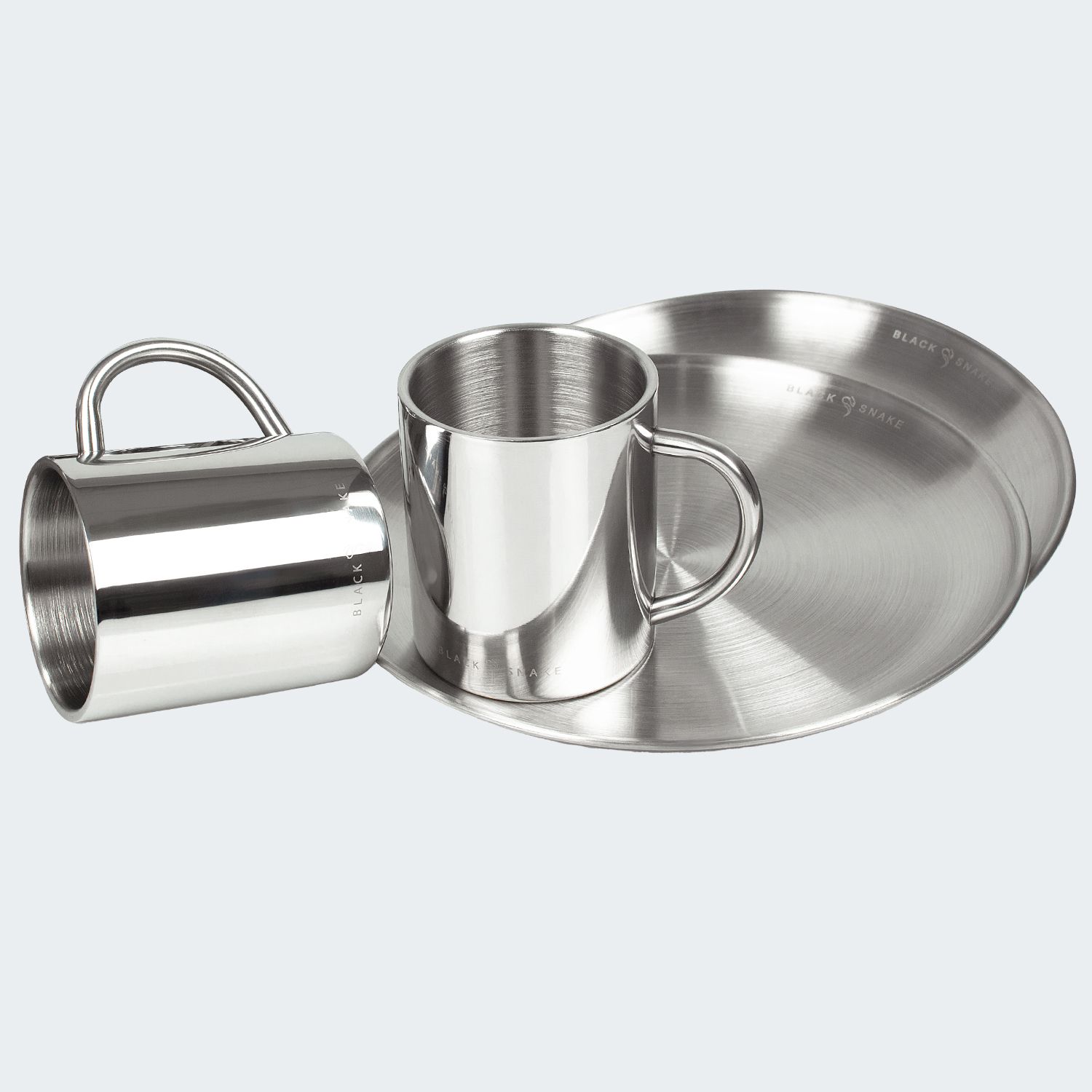 Black Snake 4-teilig Edelstahl Campinggeschirr Set