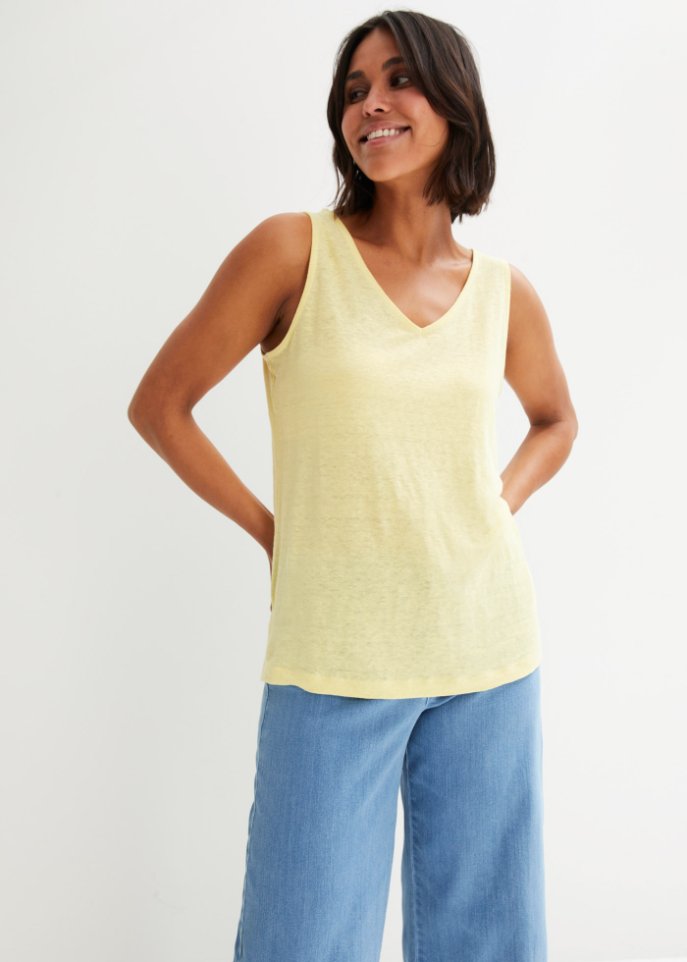 Leinen-Tanktop