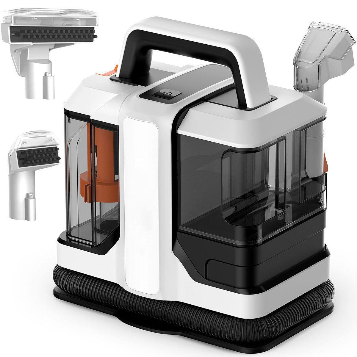 Welikera Teppichreinigungsgerät Waschsauger 450W, mit 2 Size Bürstenkopf & 2 Wassertanks