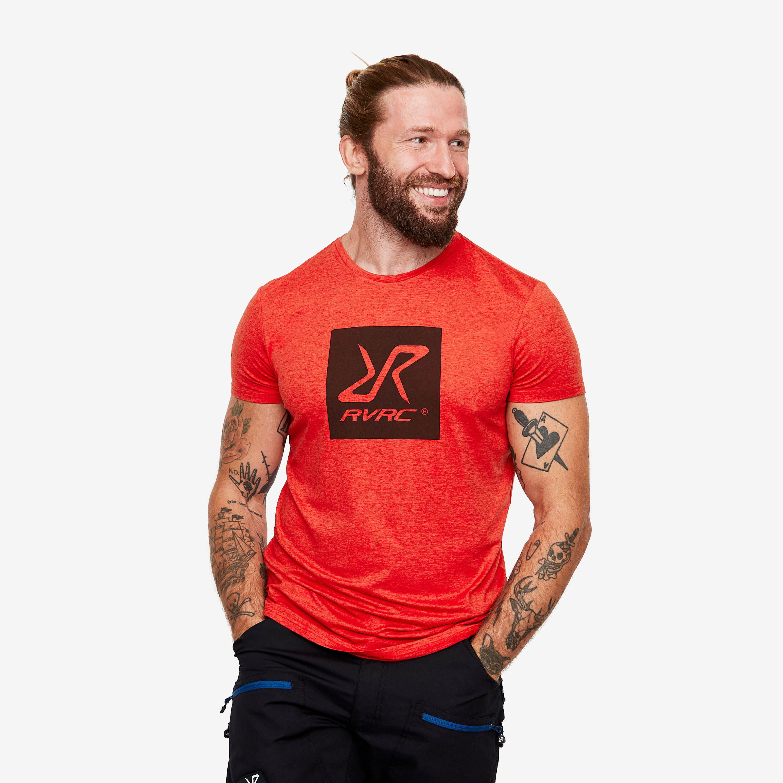 Vagabond Logo Tee Homme Molten Lava Melange
