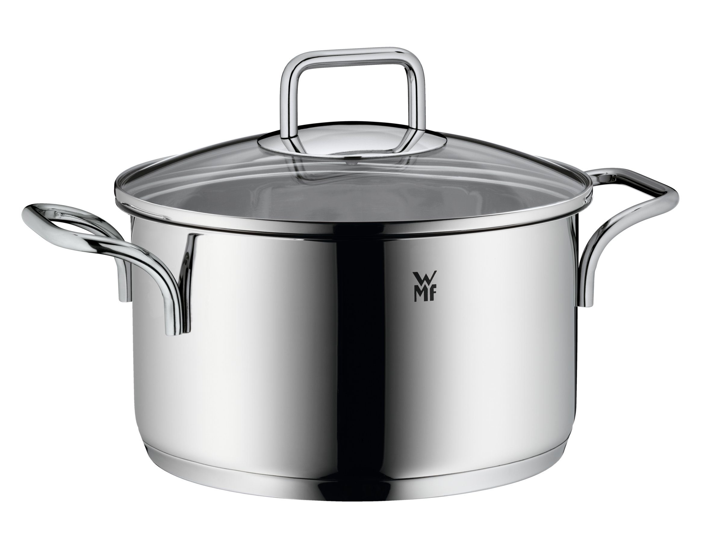 WMF Fleischtopf SELECTit!, Cromargan® Edelstahl Rostfrei 18/10 (20 cm), mit Glasdeckel, inkl. Induktion, 3,3l, gebürsteter Cromargan Edelstahl
