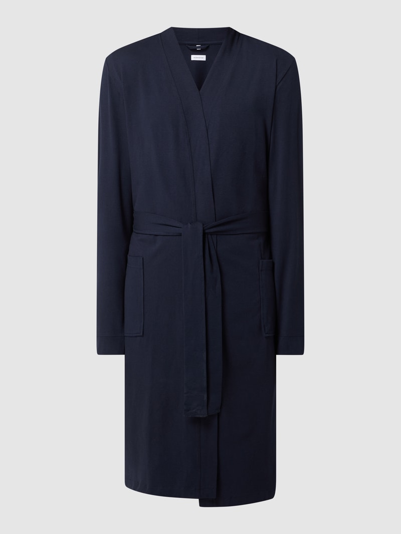 Bademantel mit Modal-Anteil in marineblau