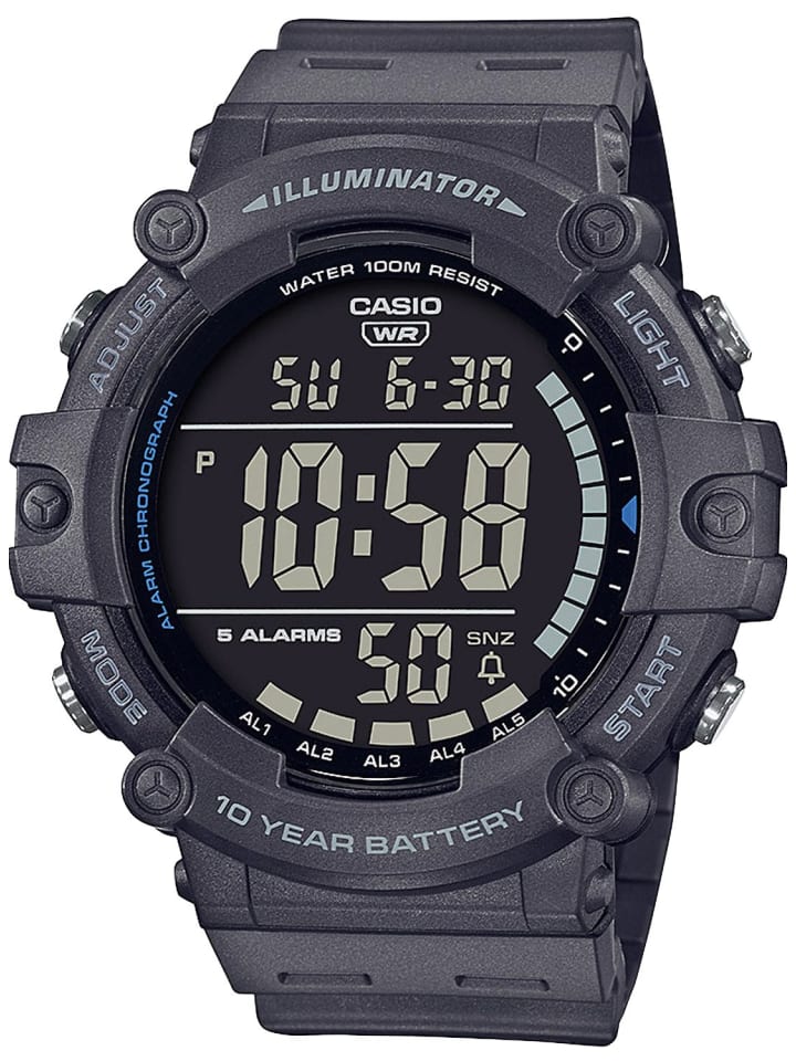Casio Collection Herrenuhr Digital Grau Schwarz / Anthrazit günstig kaufen onesize