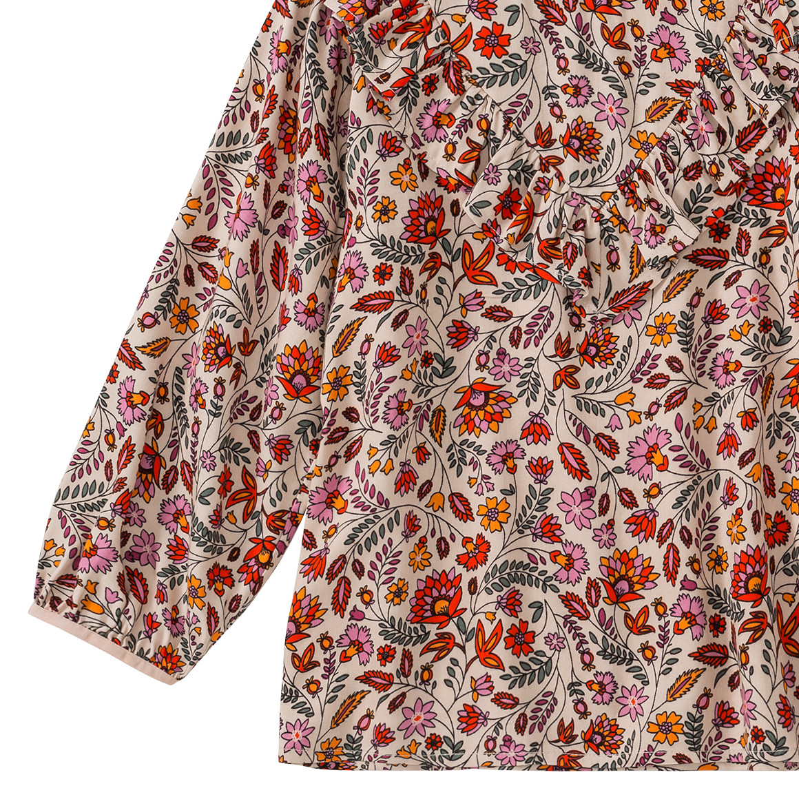 Mädchen Bluse mit floralem Allover