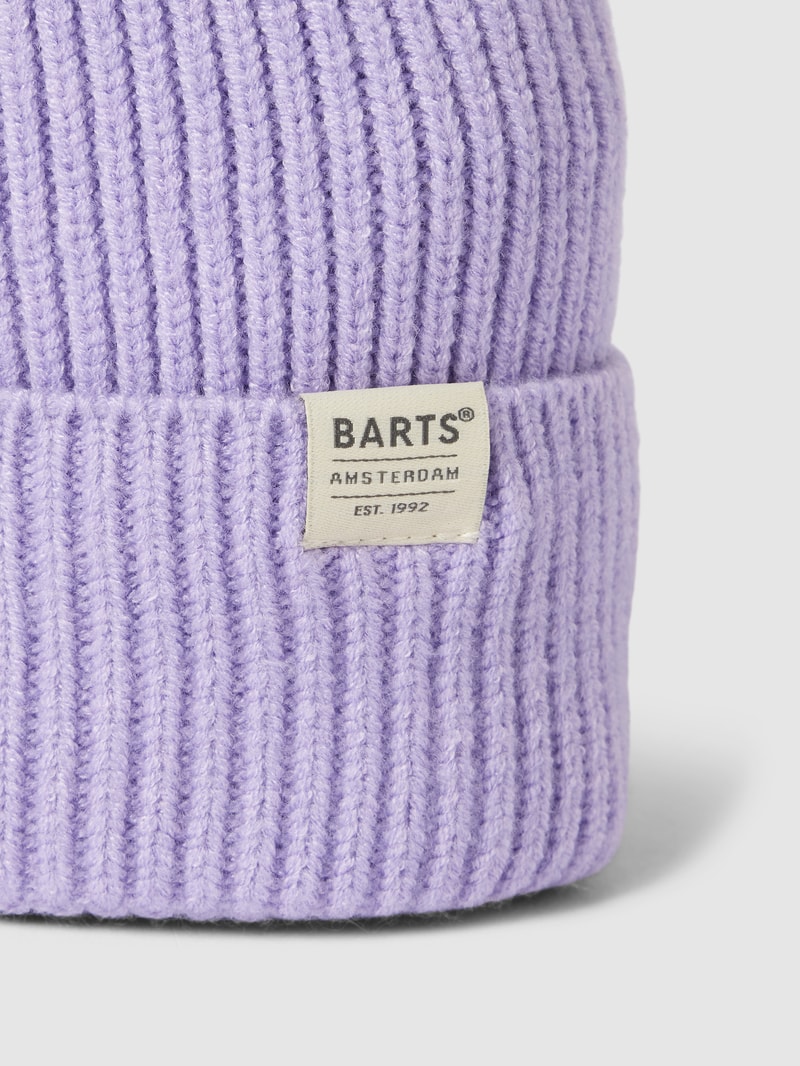 Beanie mit Label-Detail Modell 'Sisterbro' in flieder