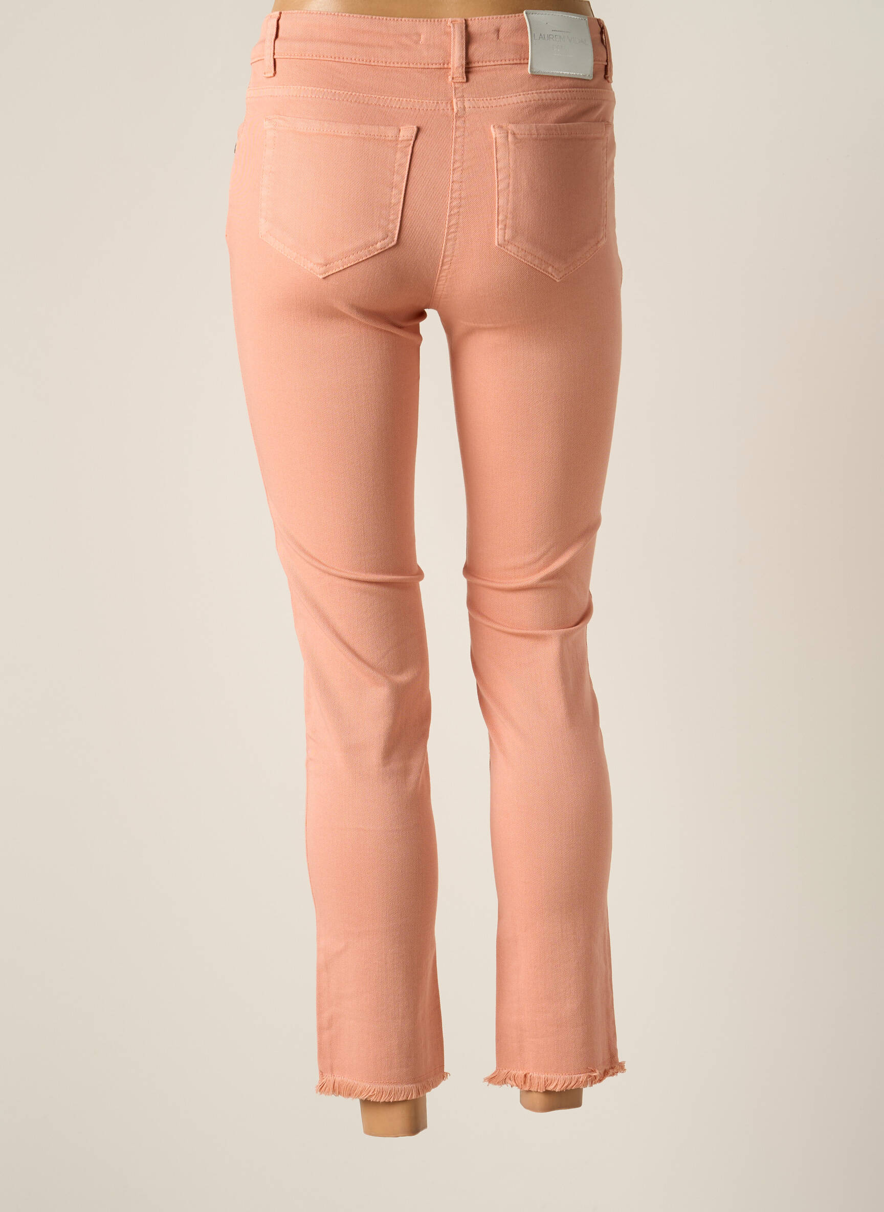 Lauren Vidal Jeans Coupe Slim Femme couleur orange