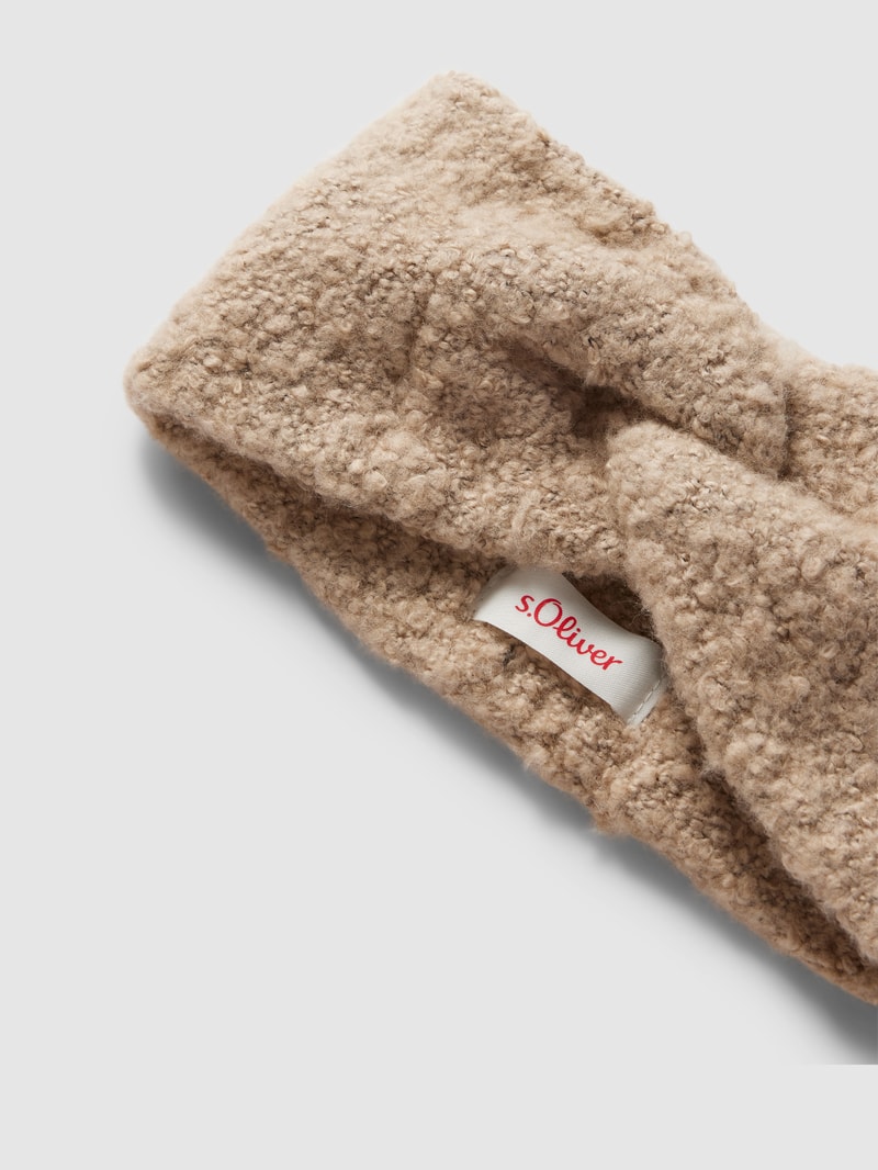 Stirnband mit Wickel-Optik in beige