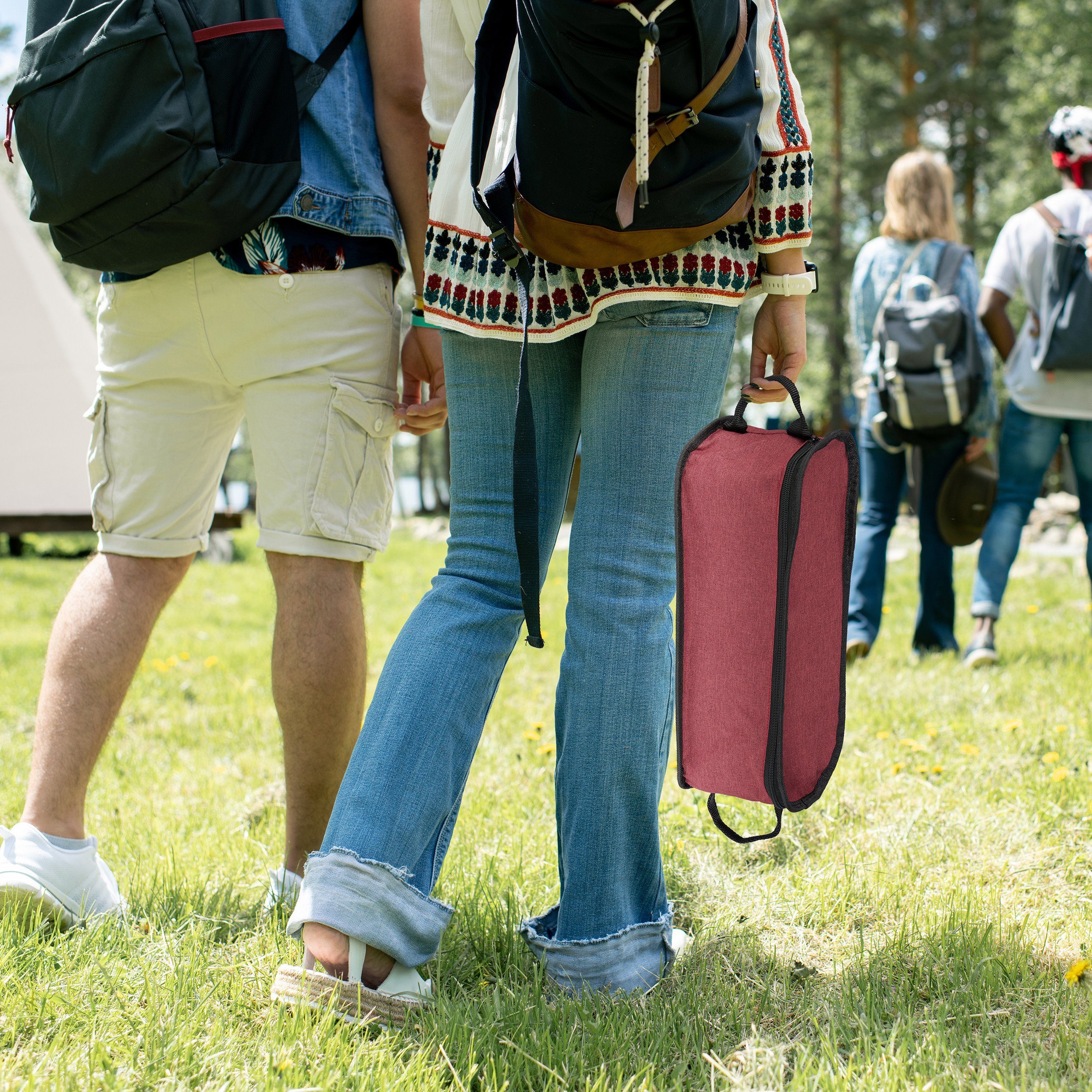 relaxdays Campingstuhl Campingstuhl ultraleicht, Rot