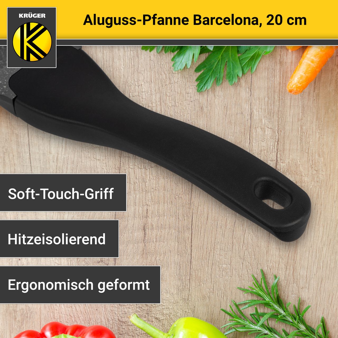 Karl Krüger Aluguss Pfanne BARCELONA, 20 cm