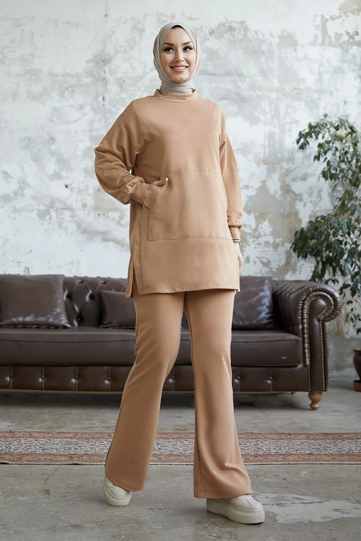 InStyle  Miora Spanischer Knöchel-Doppelanzug – Kamel