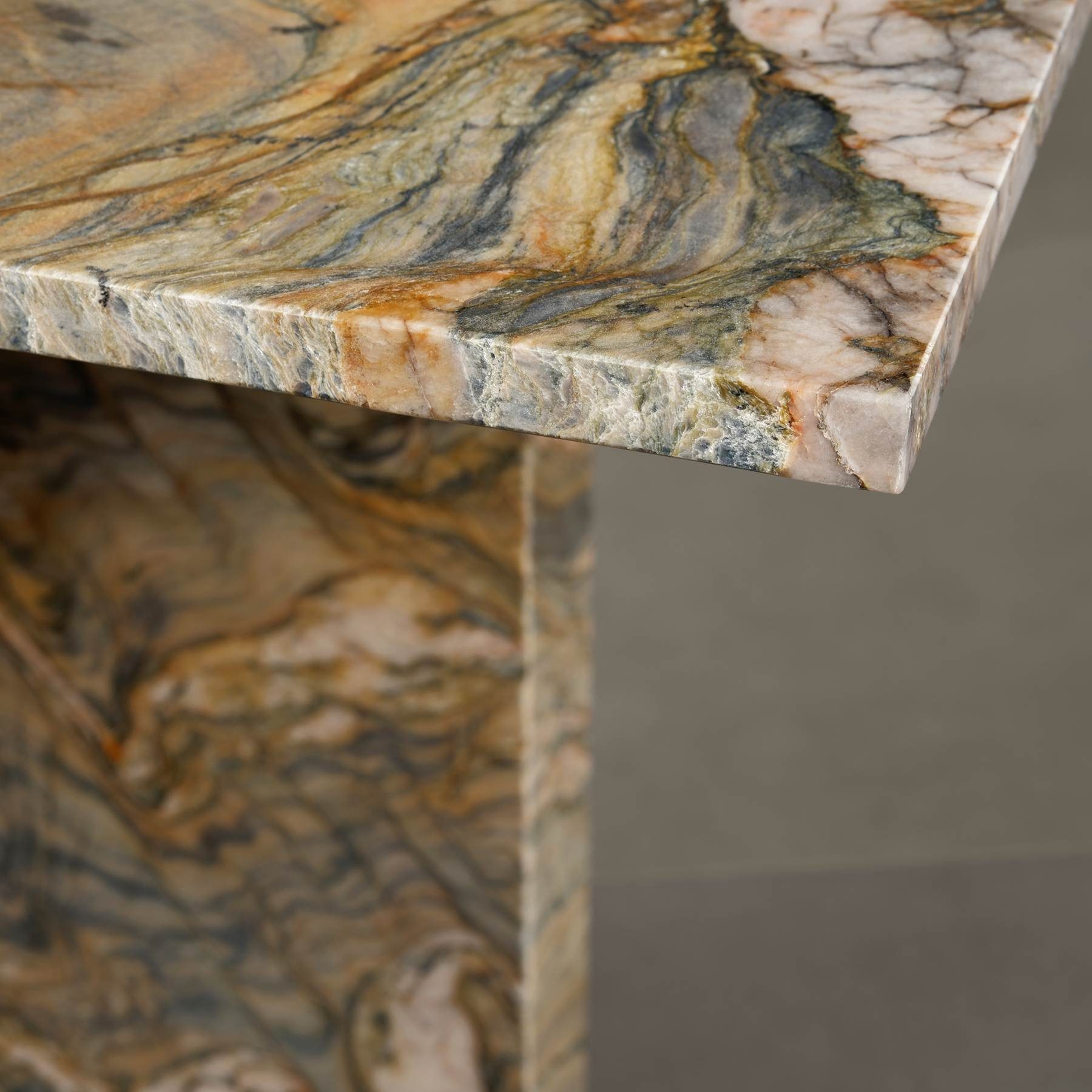 MAGNA Atelier Esstisch COMO mit ECHTEM MARMOR, Wohnzimmer Tisch eckig, Marmor Gestell, 200 x 100 x 75cm