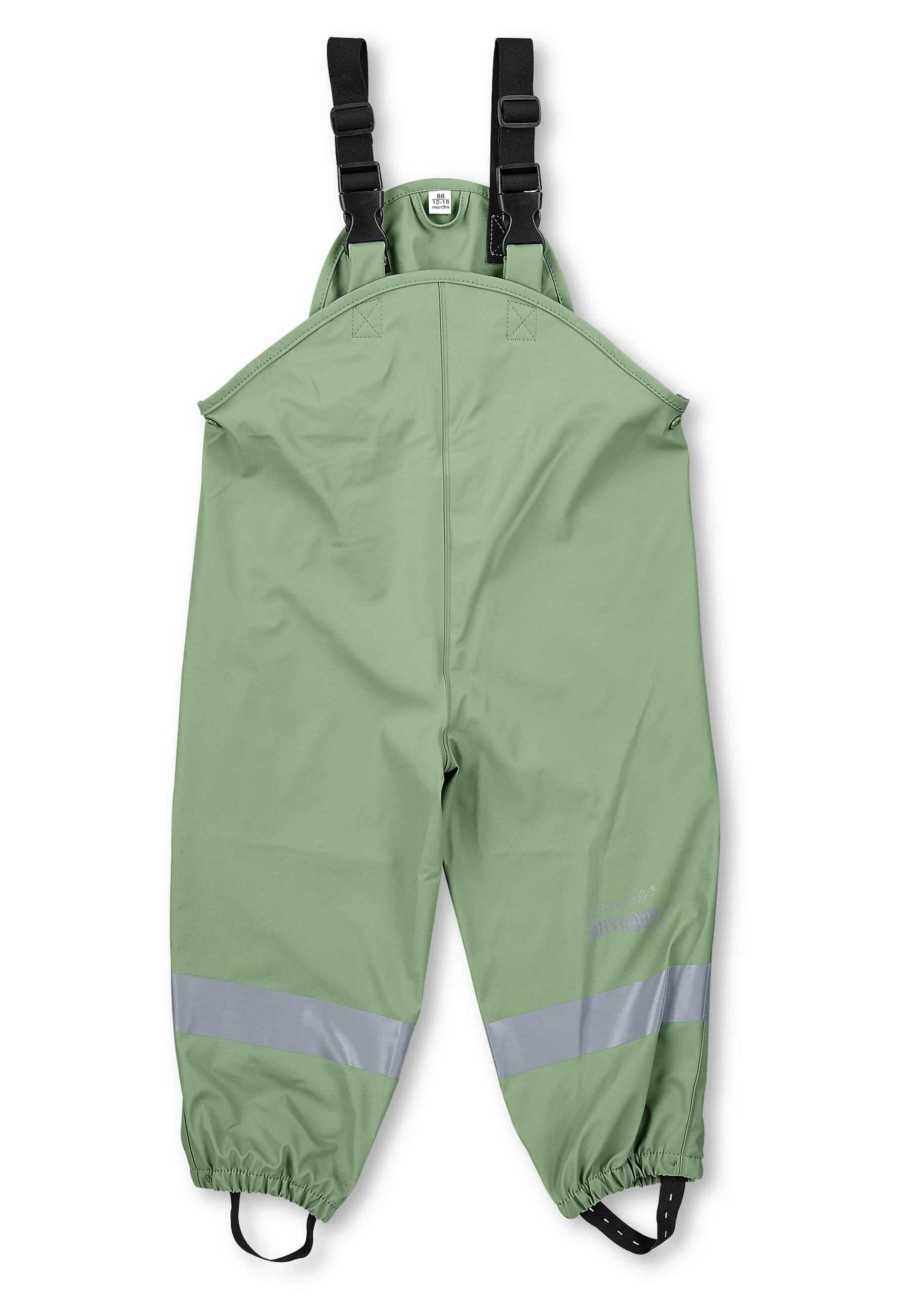 Regenträgerhose ungefüttert mit Reflektoren, uni
