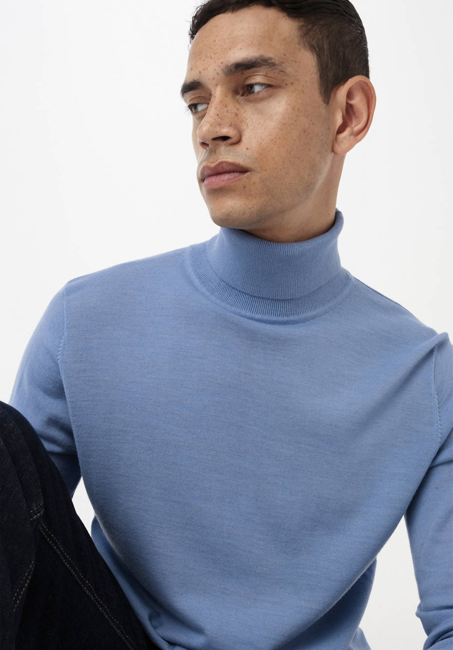 Rollkragen-Pullover aus reiner Bio-Merinowolle