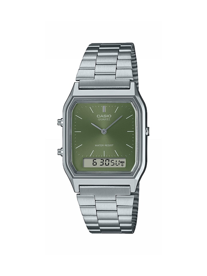 Casio Unisexarmbanduhr Edelstahl olive 30mm günstig kaufen onesize