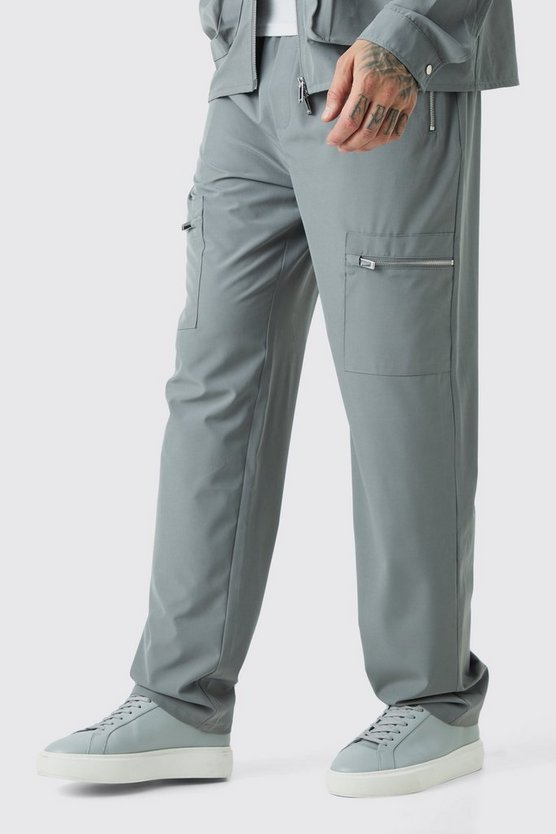 Tall Stretch Utility-Cargohose mit elastischem Bund