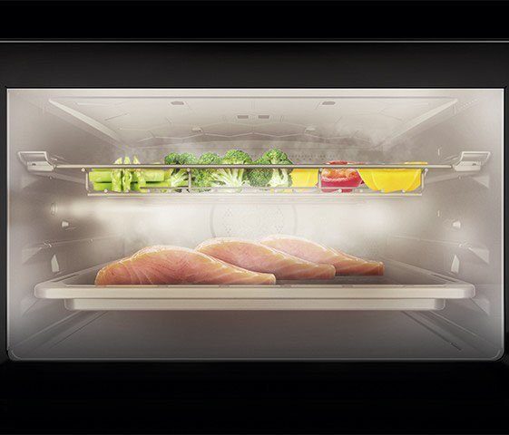 Panasonic Mikrowelle NN-CS89LBGPG, Dampfgarfunktion, Grill und Heißluft, Mikrowelle, 31 l