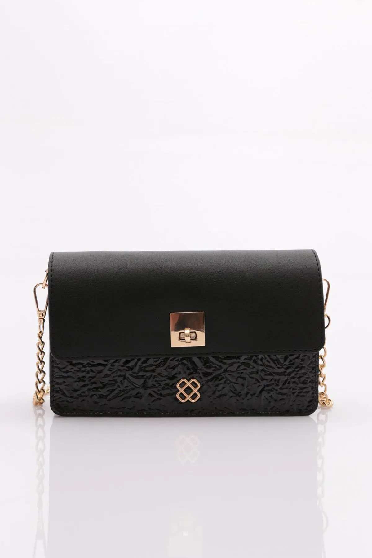DGN  045 Mini Umhängetasche für Damen - Schwarz Matt