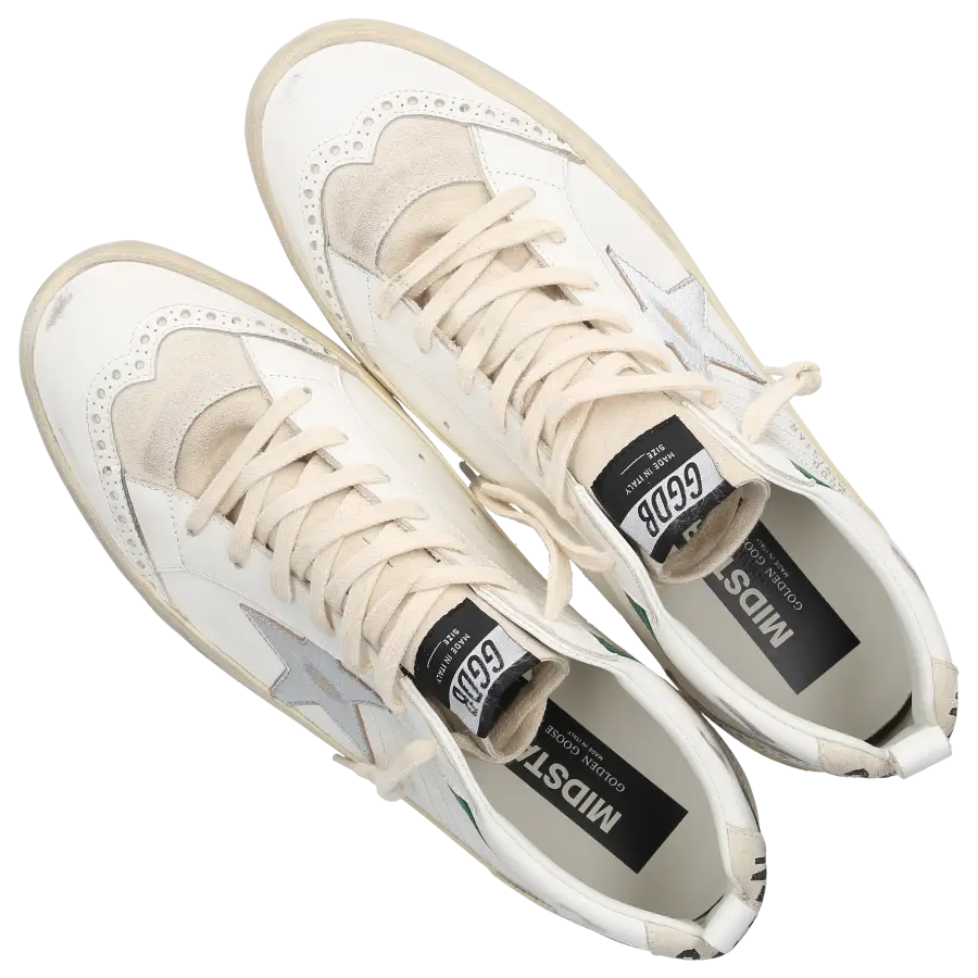 Golden Goose - Sneaker high MID STAR CLASSIC Kalbsleder - weiß
