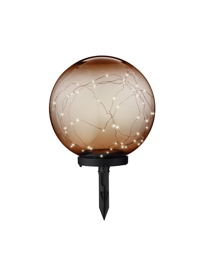 MARELIDA LED Solar Kugelleuchte in bernstein - D: 30cm günstig kaufen onesize