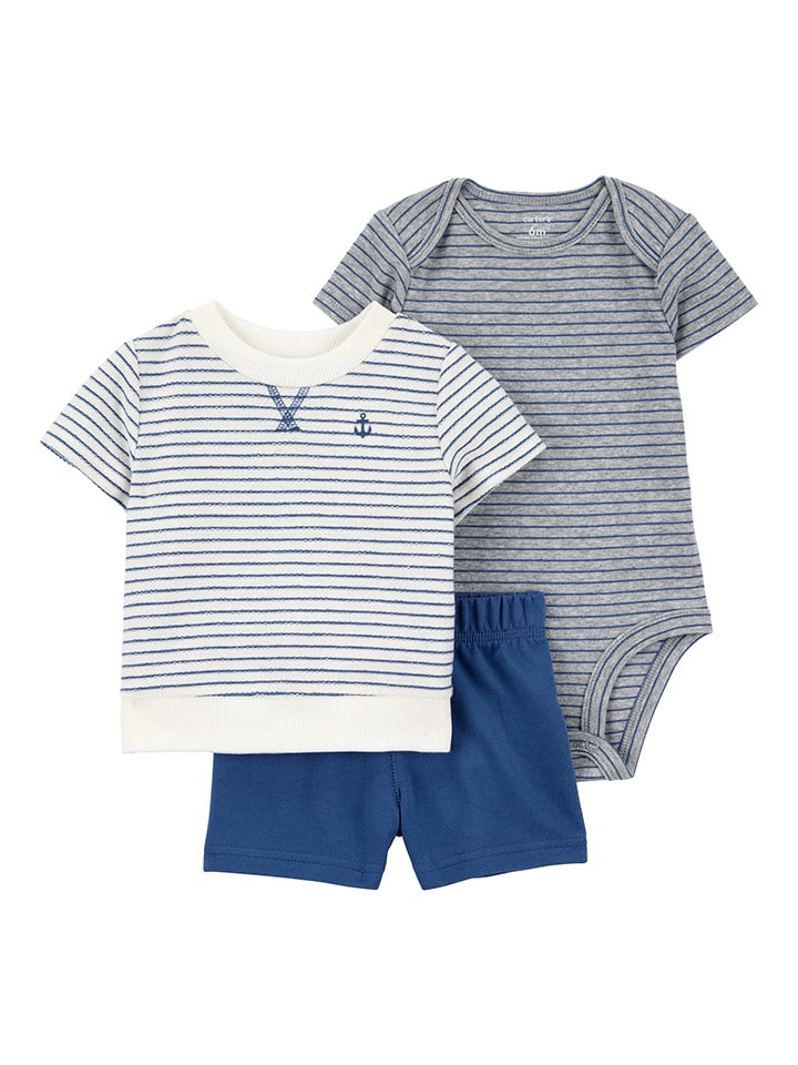 carter's 3tlg. Outfit in Blau günstig kaufen